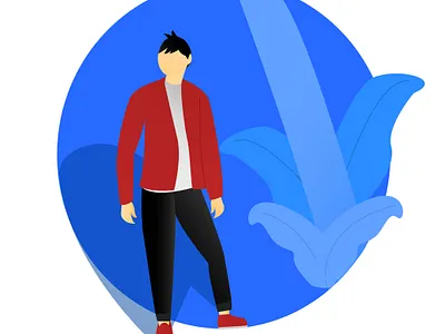 The red man design illustraion illustration