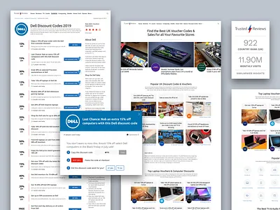 Trusted Reviews - Coupon Theme app application blog blue branding corporate design flat interface landing page saas ui ux website white