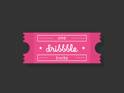 Invitation shot debut dribbble invite illustration invitation invite ticket