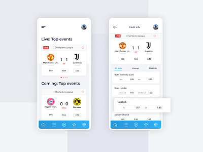 #2 Practise shot - Topbet app application bet clean dailyui design flat football game graphic interface ios minimalism mobile phone soccer sport ui ux