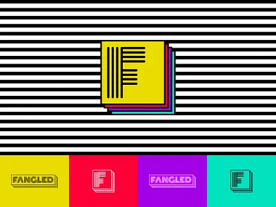 Fangled | Rebranding brand design branding colorful design graphic identity india joy lines logo logo design logomark logotype notebooks stationery