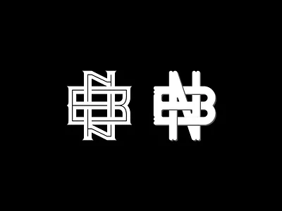 NB-Monogram design flat hand lettering illustration lettering logotype mark monogram nb type type art typography vector