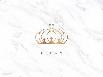 Royal golden crown design vector badge crown design free freebie giveaway illustration logo vector