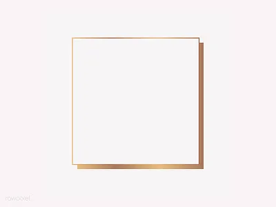 Square gold frame on a blank background vector design frame glod frame gold illustration minimal vector