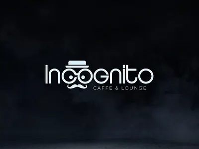 Incognito caffe lounge adobe cafe design designer flat font graphic graphicdesign idea illustrator logo logotype lounge moustache spy typography vector