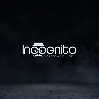 Incognito caffe lounge adobe cafe design designer flat font graphic graphicdesign idea illustrator logo logotype lounge moustache spy typography vector