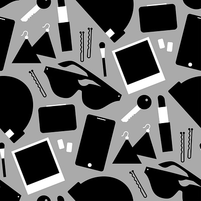 FASHION Seamless pattern accessories accessory cosmetics design fashion fashionable girl graphic graphics illustration modern ornament pattern print seamless style things wallpaper woman women