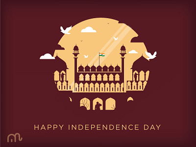 Happy Independence day 2d army birds ceasehate character colours design explainer video flag freedom illustration independence day india indian independence indianflag poster red fort spreadlove