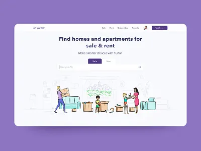 Realestate Yurtah.com bishkek illustration nyc realestate vector