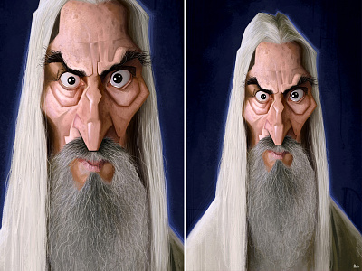 Saruman the White caricature caricatures digital illustration digital painting illustration illustrations painting portrait portrait art procreate procreateapp