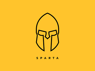 Sparta - Logo Design black branding design fight figma flat greece logo street yellow