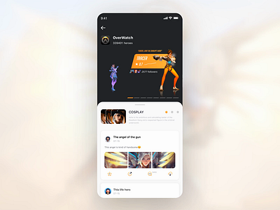 A topic exchange community animation app card community demo design game gif list overwatch principle topic ui ux