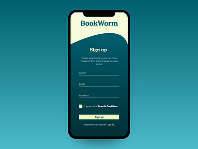 Sign up 001 dailyui design mobile signup form ui