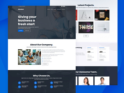 💰Business Website Template 💰 2d app art branding concept design flat grafic design idea interface landing modern template ui website