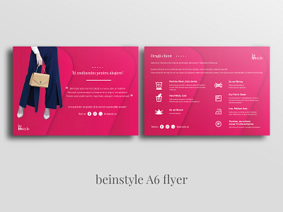 beinstyle A6 flyer branding clothing fashion flyer design