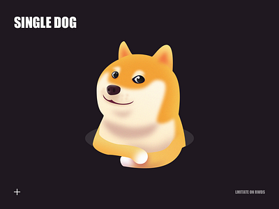 single dog illustration