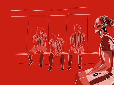 Stoke City Women - Locker Room football illustration ladies football stoke womens football