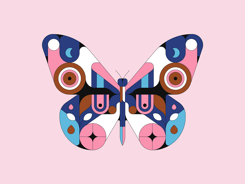 Butterfly butterfly geometric illustration illustrator pattern