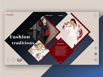 Etnodim brand design branding clothes design ecommerce icon models new style shopping typography ui ux web website