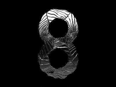 Numeric “8” for 36 days of type challenge 36 days of type 36days 36daysoftype 3d 3d art art c4d42 c4d42challenge cinema4d lettering typography