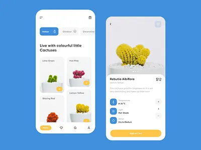 Cacto app app design application cactus clean concept decoration design inspiration mobile plant ui ux