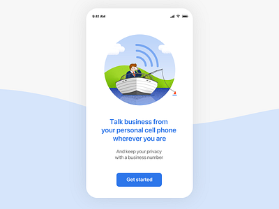 Virtual Phone System Onboarding gui illustration mobile onboarding ui vector welcome screen