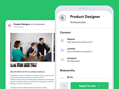 Howe: A Jobs Board Experiment interface job board jobs mobile ui ui