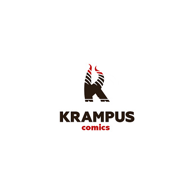 Krampus comics art comics horns krampus letter logo