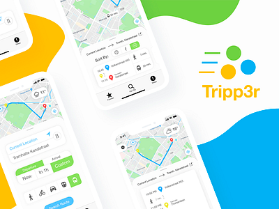 Trip Planner App adobe xd app clean colorful design flat minimal ui