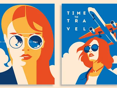 16 Air Travel Illustrations abstract air air travel air travel illustrations background banners concept design frame icon illustration logo poster posters posters illustration retro travel travel illustration travel illustrations vector