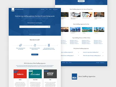 BSA - Website & Questionnaire Overview clean design forms layout layouts questionnaire staffing ui user interface ux website
