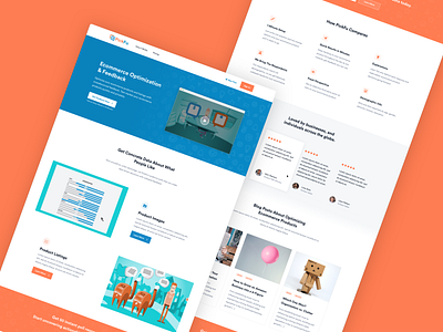 PickFu - Landing Page Design clean landing page landing page ui layout optimization orange ui ux webdesign website