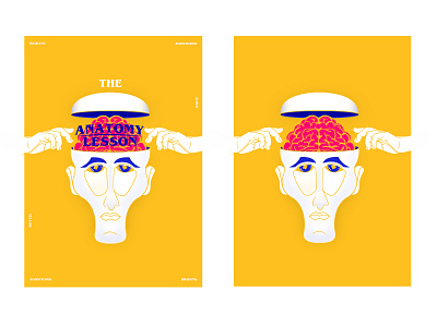 The Anatomy Lesson animation design icon illustration vector