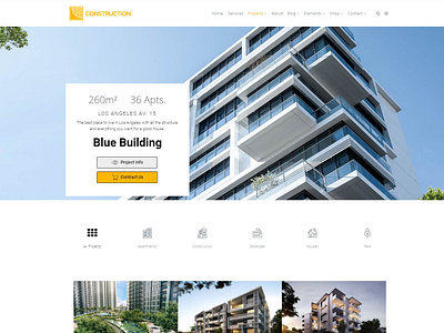 Construction WordPress Theme - Projects architect buildings construction construction company construction website constructions developer houses page builder plugins portfolio projects responsive site builder slider template theme web design web development wordpress