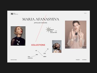 Maria Afanasyeva Home Page dailyui design interface minimal typography ui ux web webdesign website