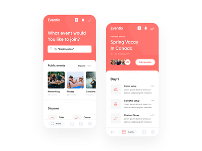 Eventio Concept mockup app concept event people ux