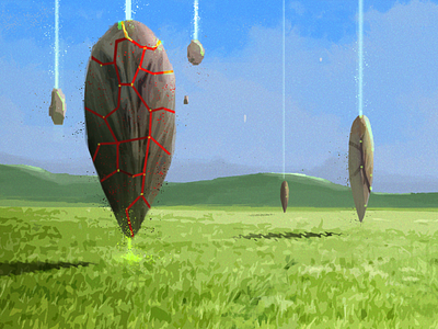 Arrival arrival art artwork nature paint photoshop sketch stone ufo