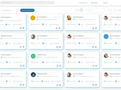 CRM finance saas app ui