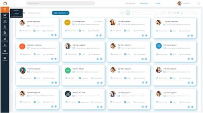 CRM finance saas app ui