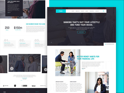 Financial Institution Landpage desiginspiration design homepage landing page ui uiux design ux web webdesign webinterface