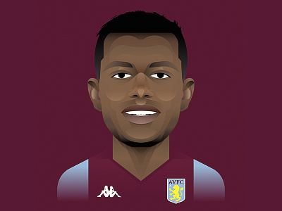 Wesley Moraes aston villa brazil design football illustration portrait premier leauge soccer wesley moraes