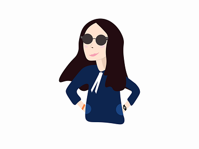 My bossy friend Kate. flat illustration