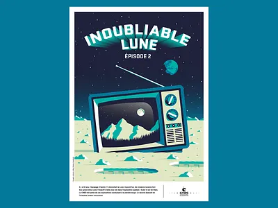 Unforgettable Moon earth illustration moon poster space tv vector