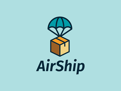 AirShip airship box care package daily logo daily logo design dailylogochallenge graphic design illustration logo design parachute postal postal service shipping simple logo simplistic