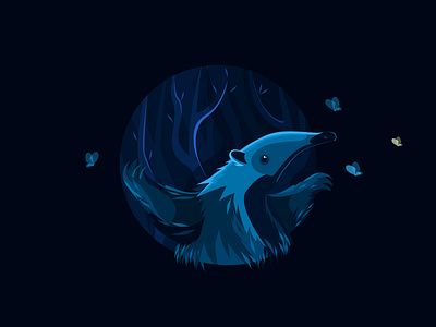 anteater anteater baterfla flat illustration illustration art vector art vectorart значок иллюстрация картина образ цифровой