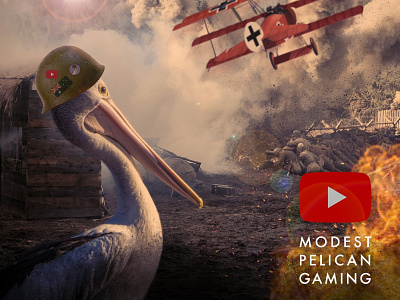 Modest Pelican Gaming art artwork australian battlefield dehydration design gamer gaming image modest pelican photomanipulation photoshop photoshop art videogames war youtube youtube banner youtube channel youtuber