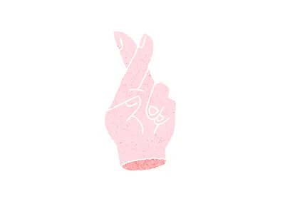 Fingers Crossed fingers hand hand drawn illustration sticker