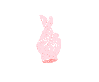 Fingers Crossed fingers hand hand drawn illustration sticker