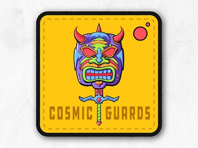 Cosmic Guards Badge adobe illustrator badge color theory design digital art dnd dungeons and dragons dungeonsanddragons graphic design illustration illustrator logo mask patch procreate
