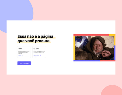 Error 404 Page UI branding brasil brazil design error error 404 error message error page funny interface minimal star wars ui uiux ux web webdesign website